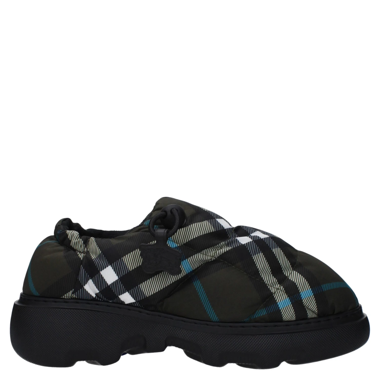 Green Fabric Slip-On Loafers
