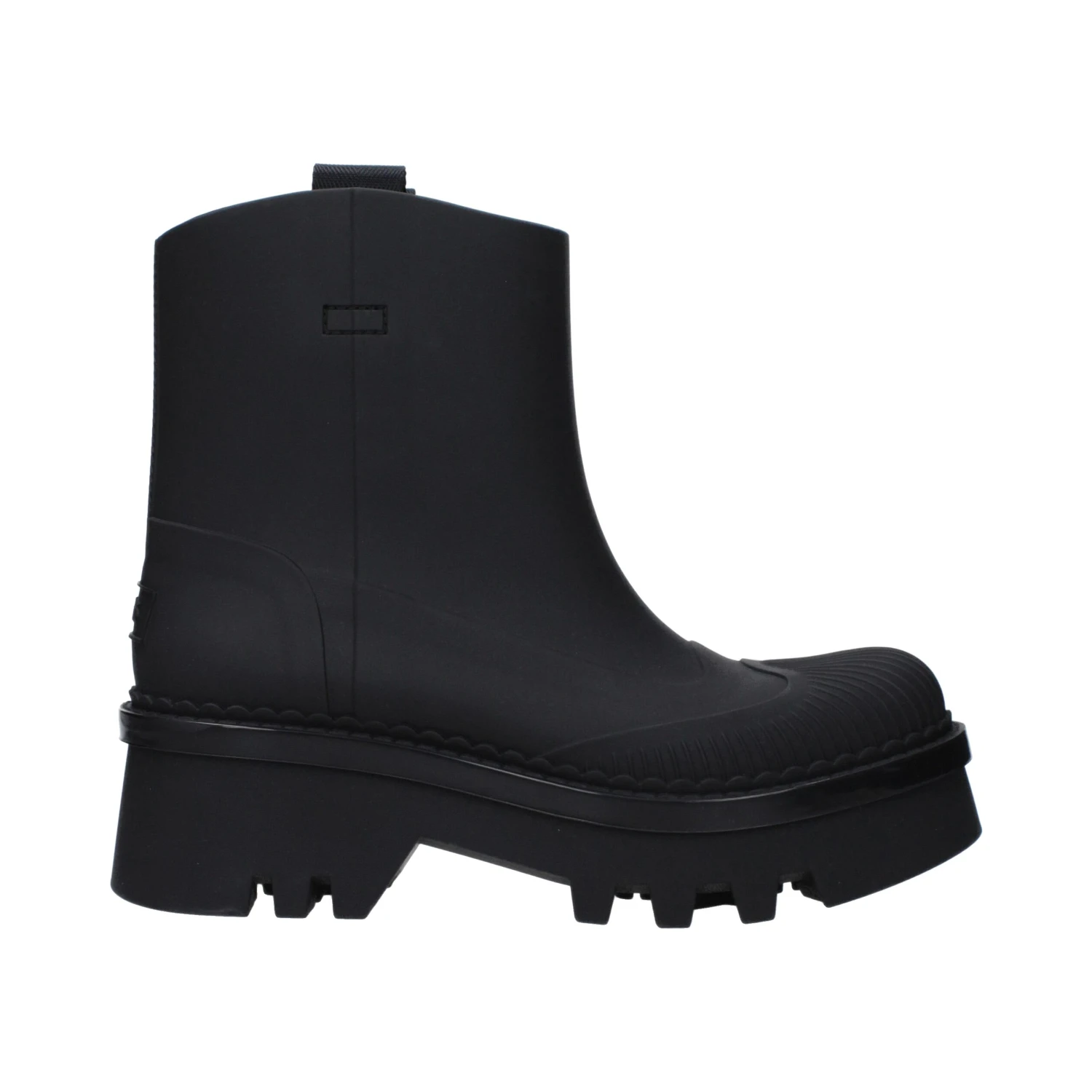 Black Cotton Ankle Boots