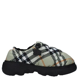 Green Fabric Slip-On Loafers
