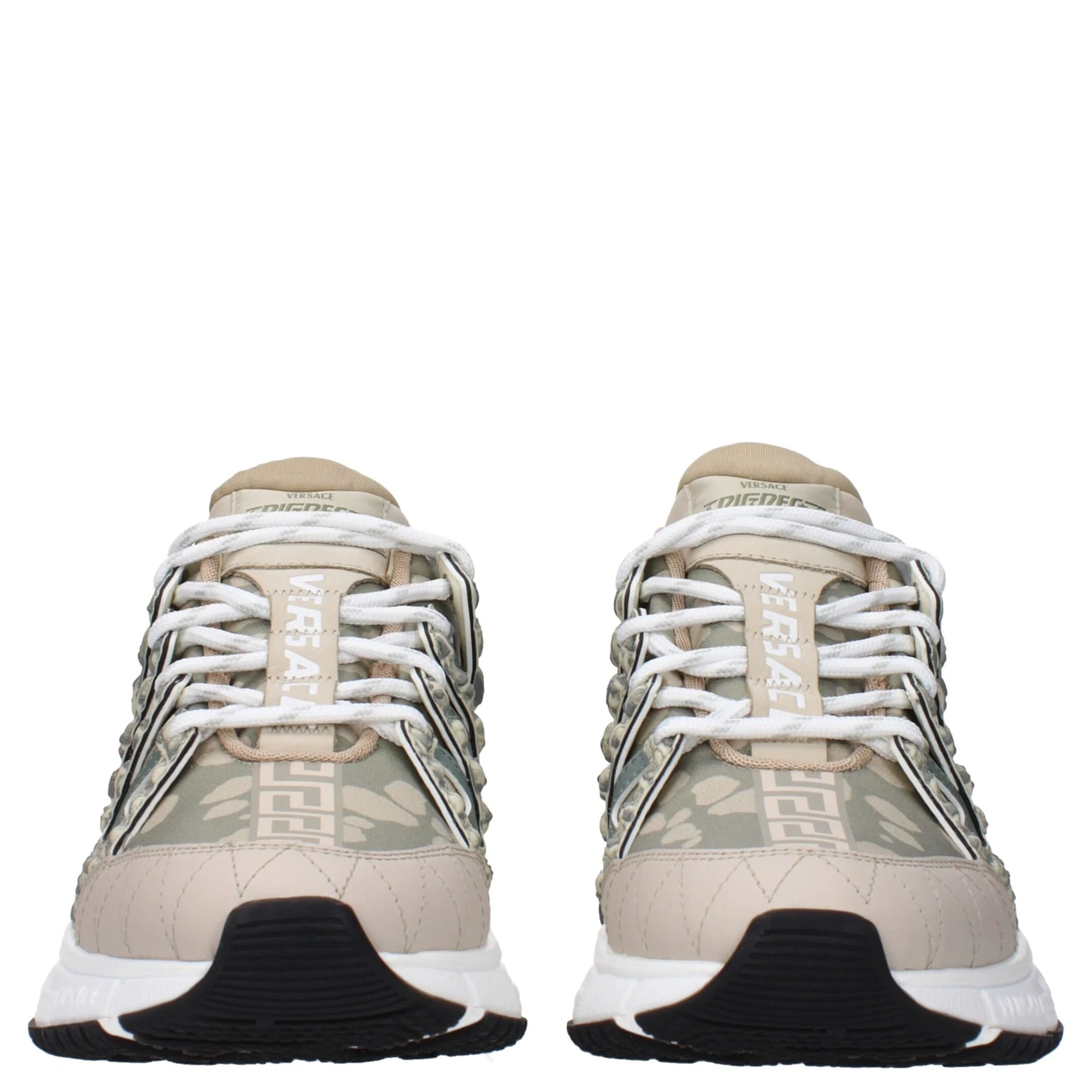 Green Fabric Low Top Sneakers