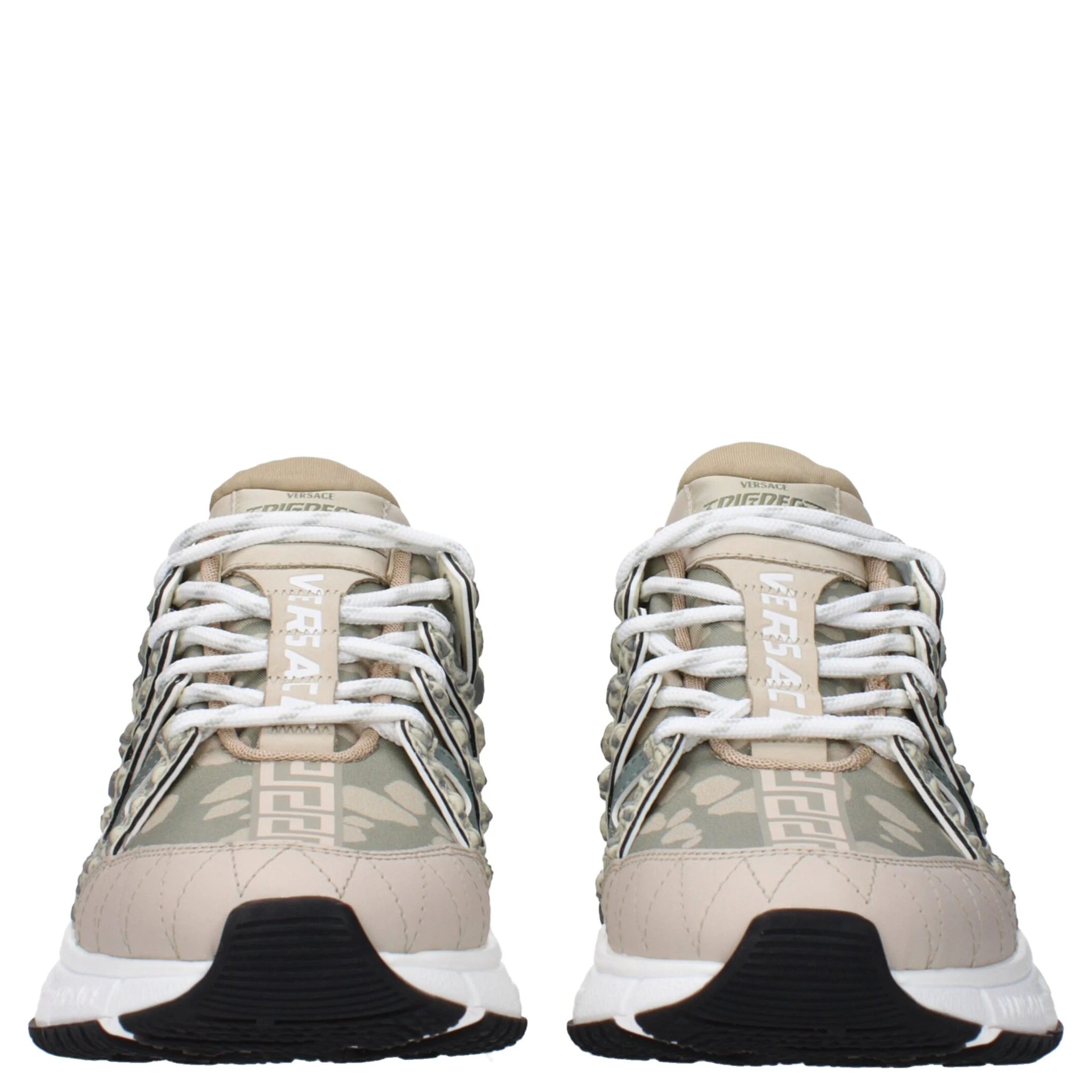 Green Fabric Low Top Sneakers