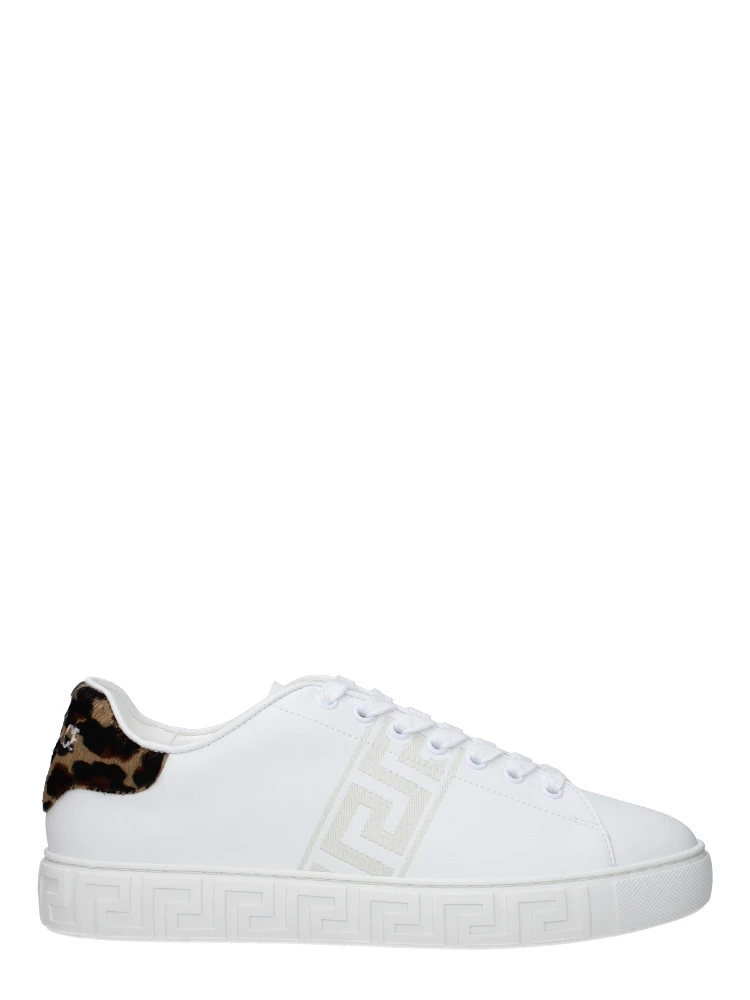 White Leather Low Top Sneakers