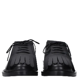 Black Leather Oxfords And Derbies