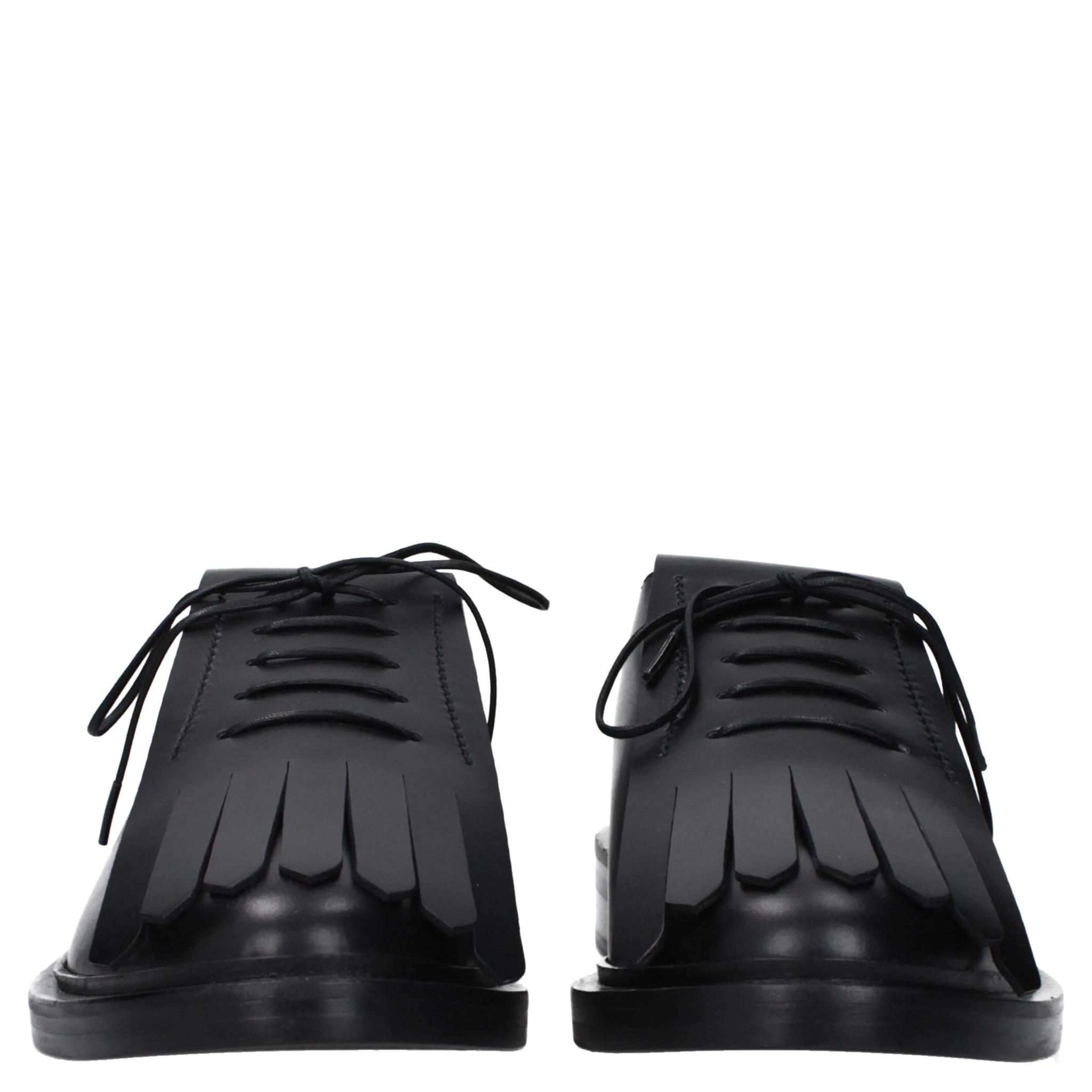 Black Leather Oxfords And Derbies