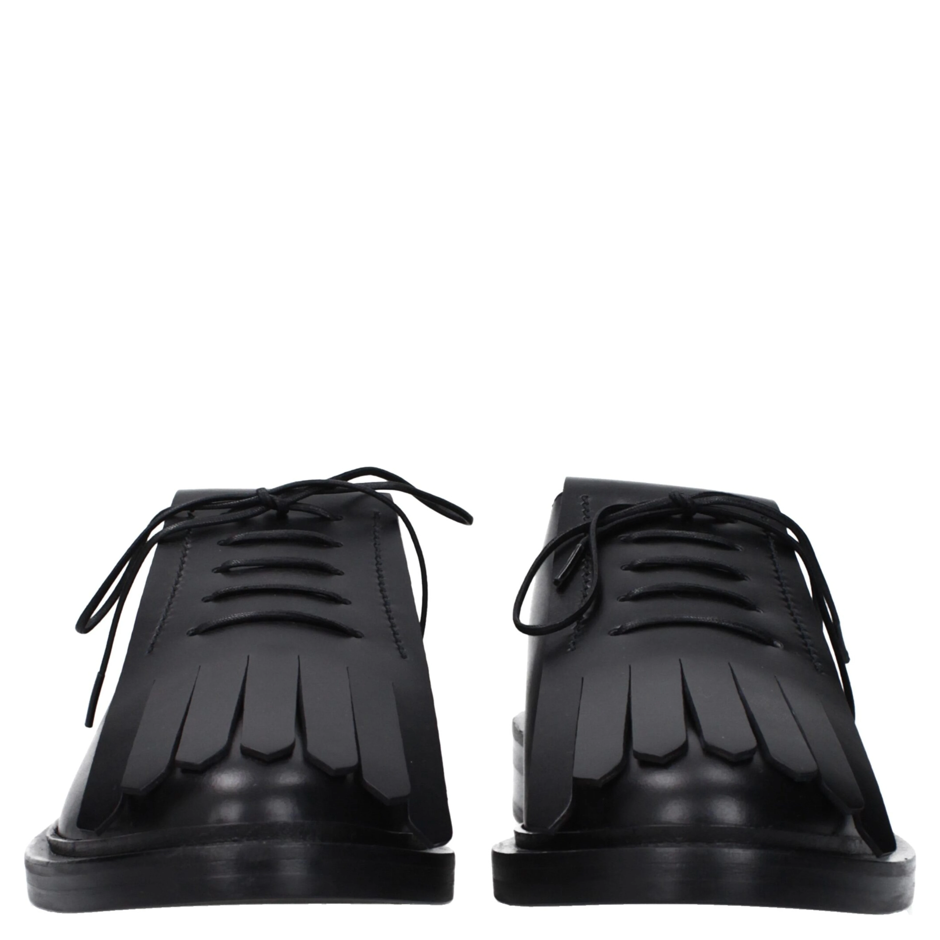 Black Leather Oxfords And Derbies