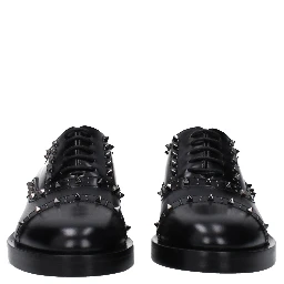 Black Leather Oxfords And Derbies