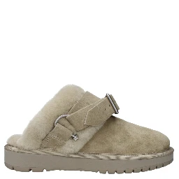 Green Leather Slippers