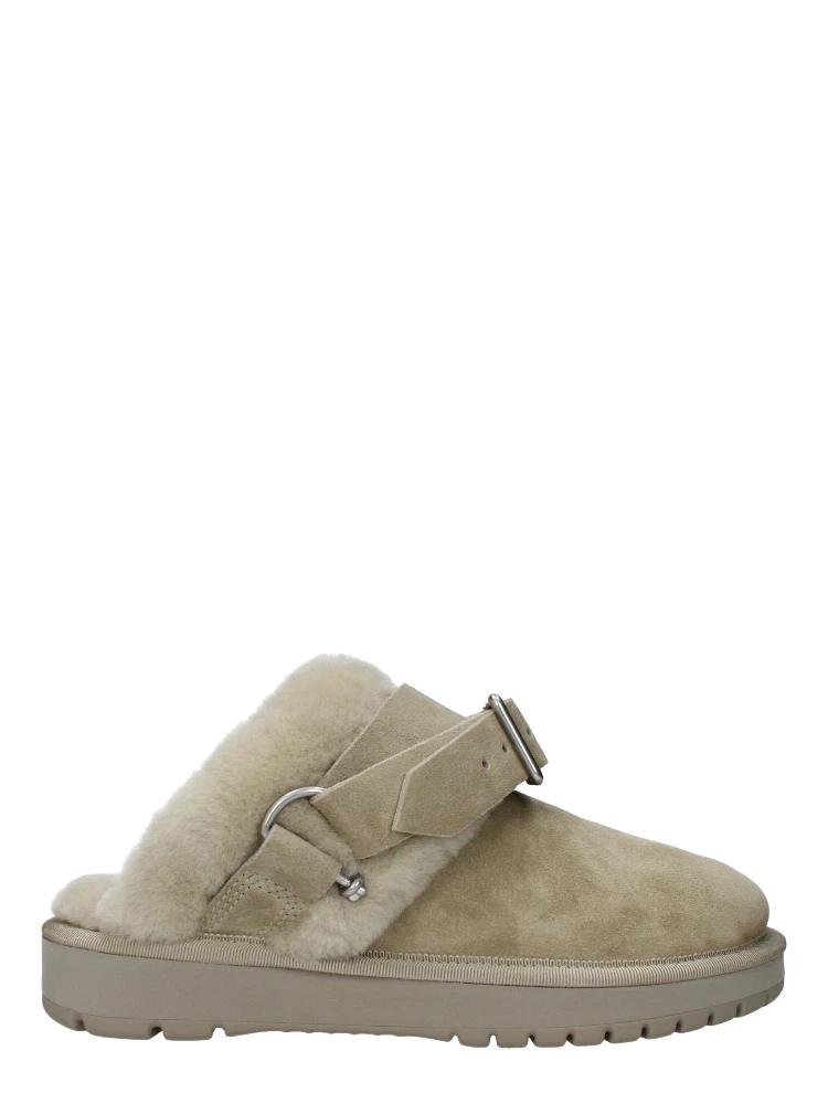 Green Leather Slippers