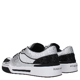 White Leather Low Top Sneakers