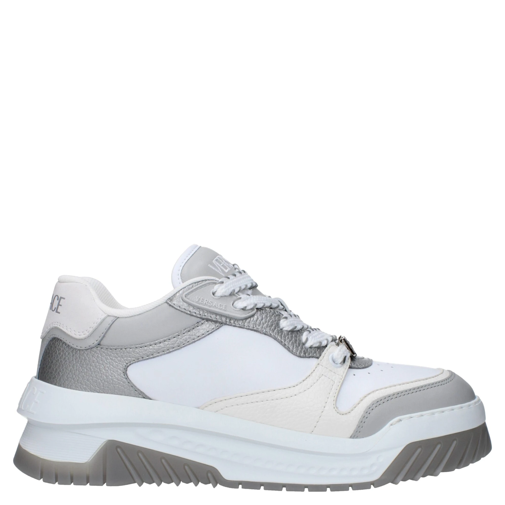 White Leather Chunky Sneakers