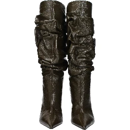 Green Leather Boots