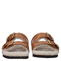 Brown Leather Slippers