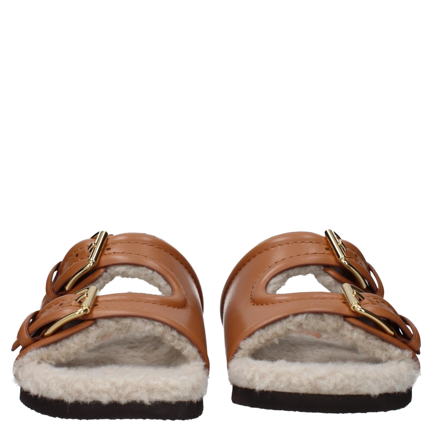 Brown Leather Slippers