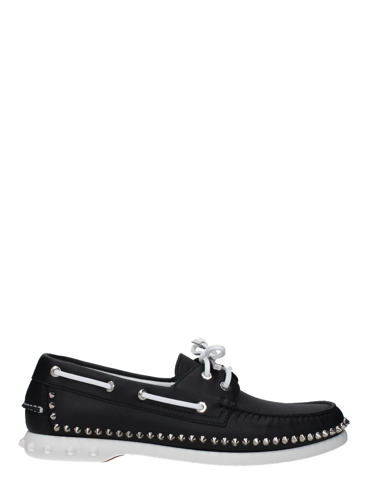 Black Leather Slip-On Loafers