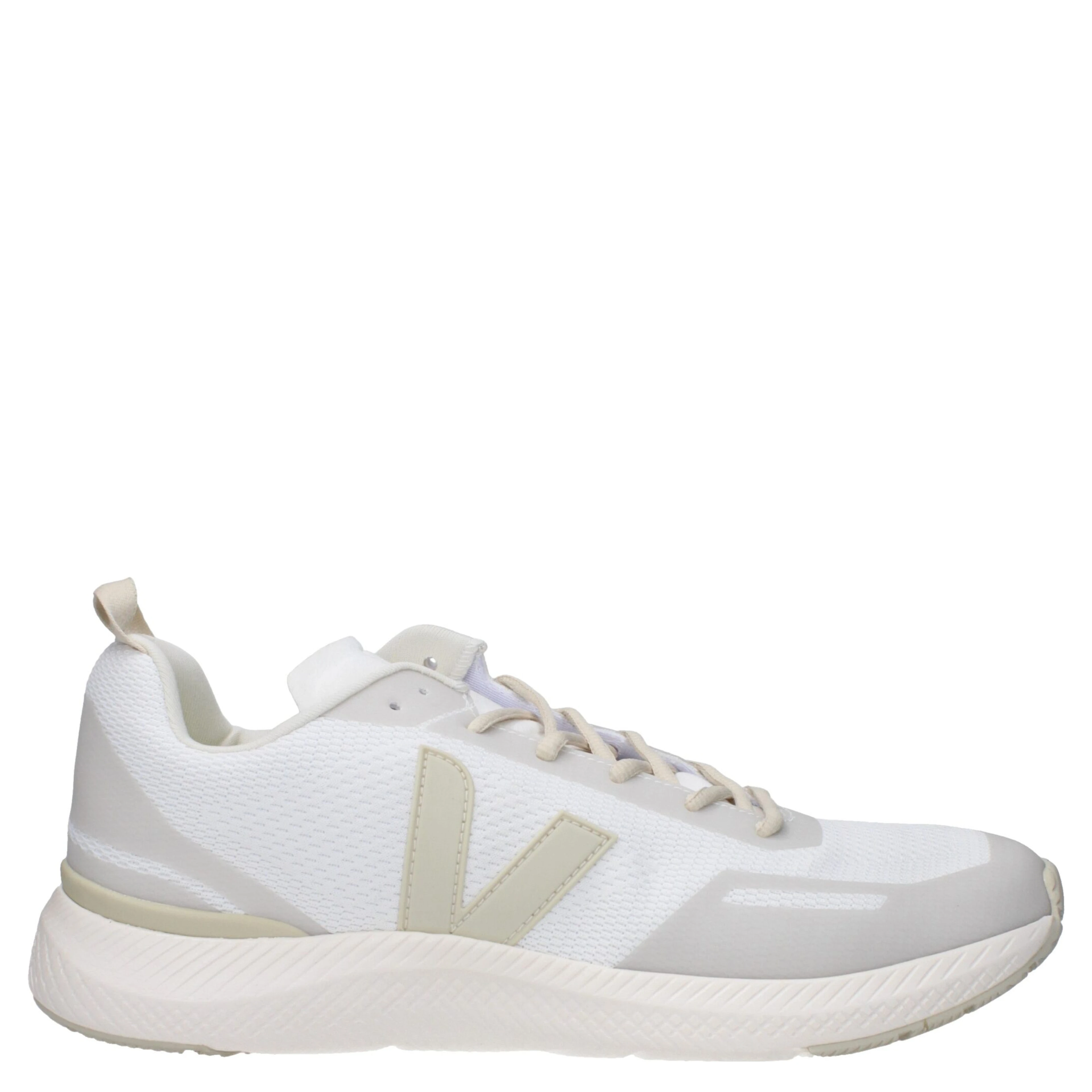 White Fabric Athletic Sneakers