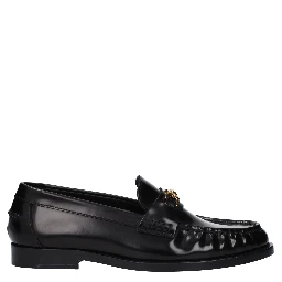 حذاء لوفر أسود من الجلد سهل الارتداء