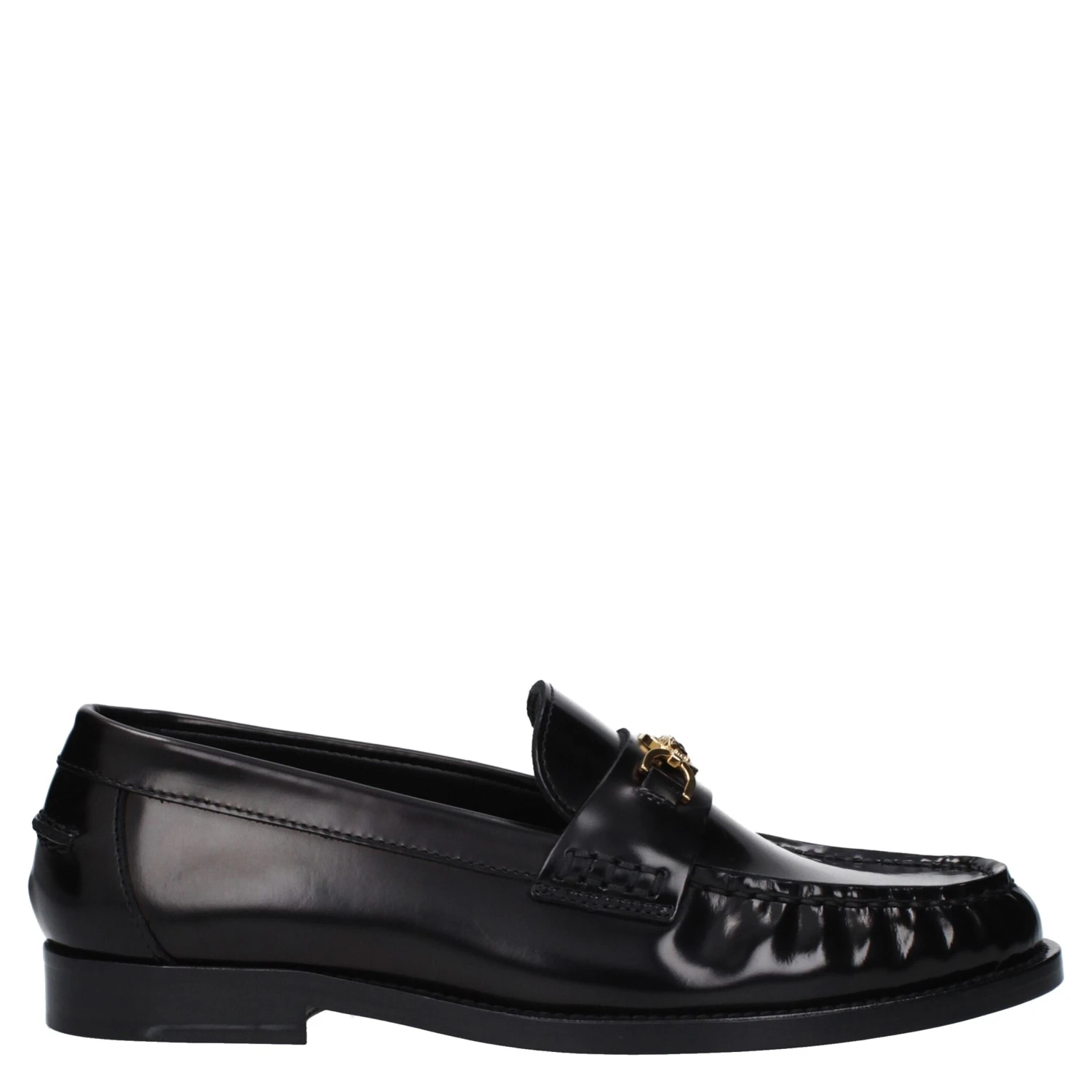Black Leather Slip-On Loafers