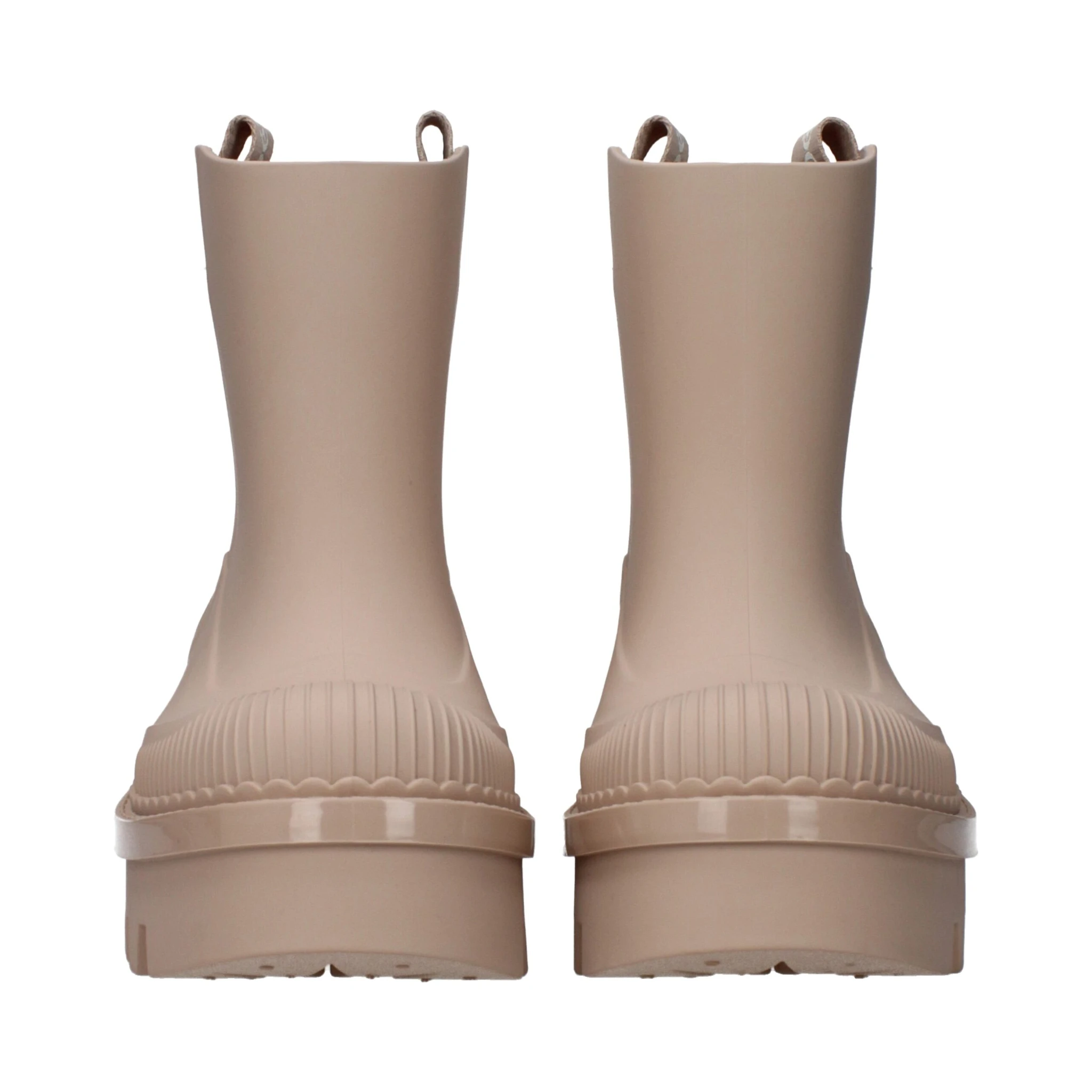 Pink Cotton Ankle Boots