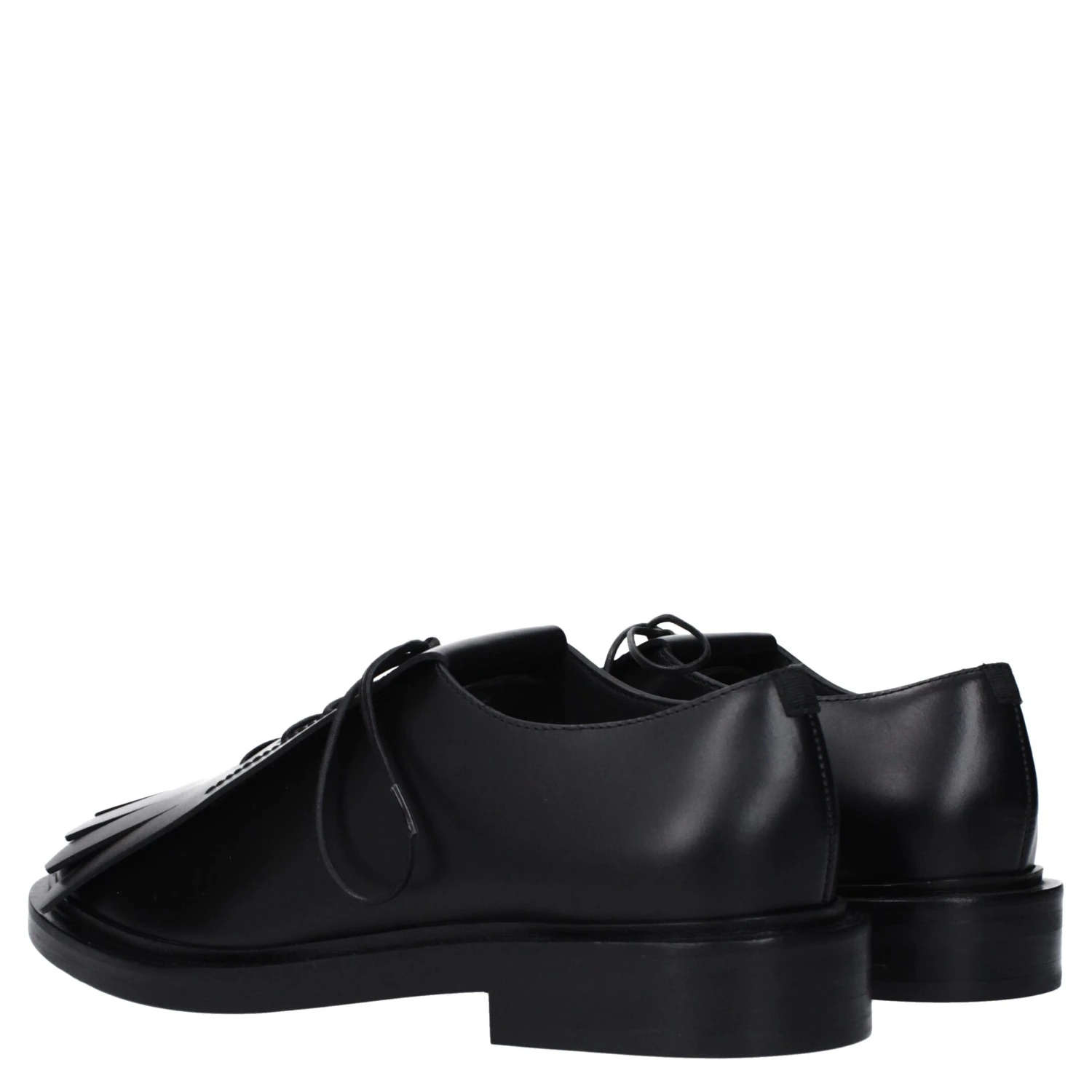Black Leather Oxfords And Derbies