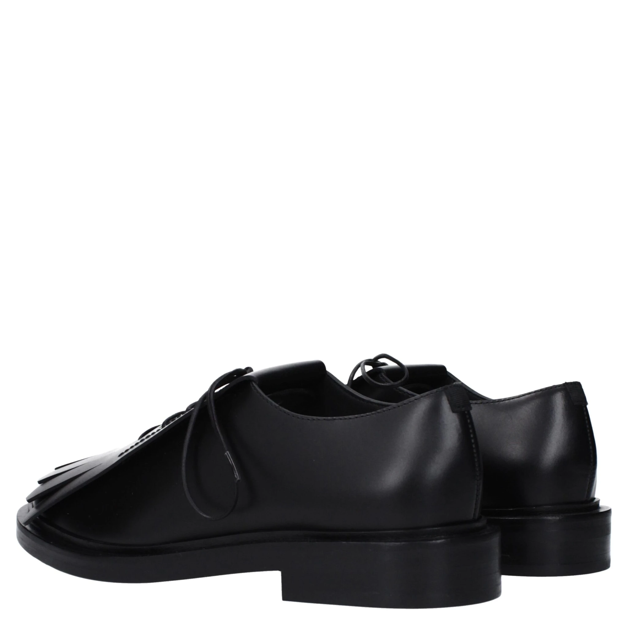 Black Leather Oxfords And Derbies