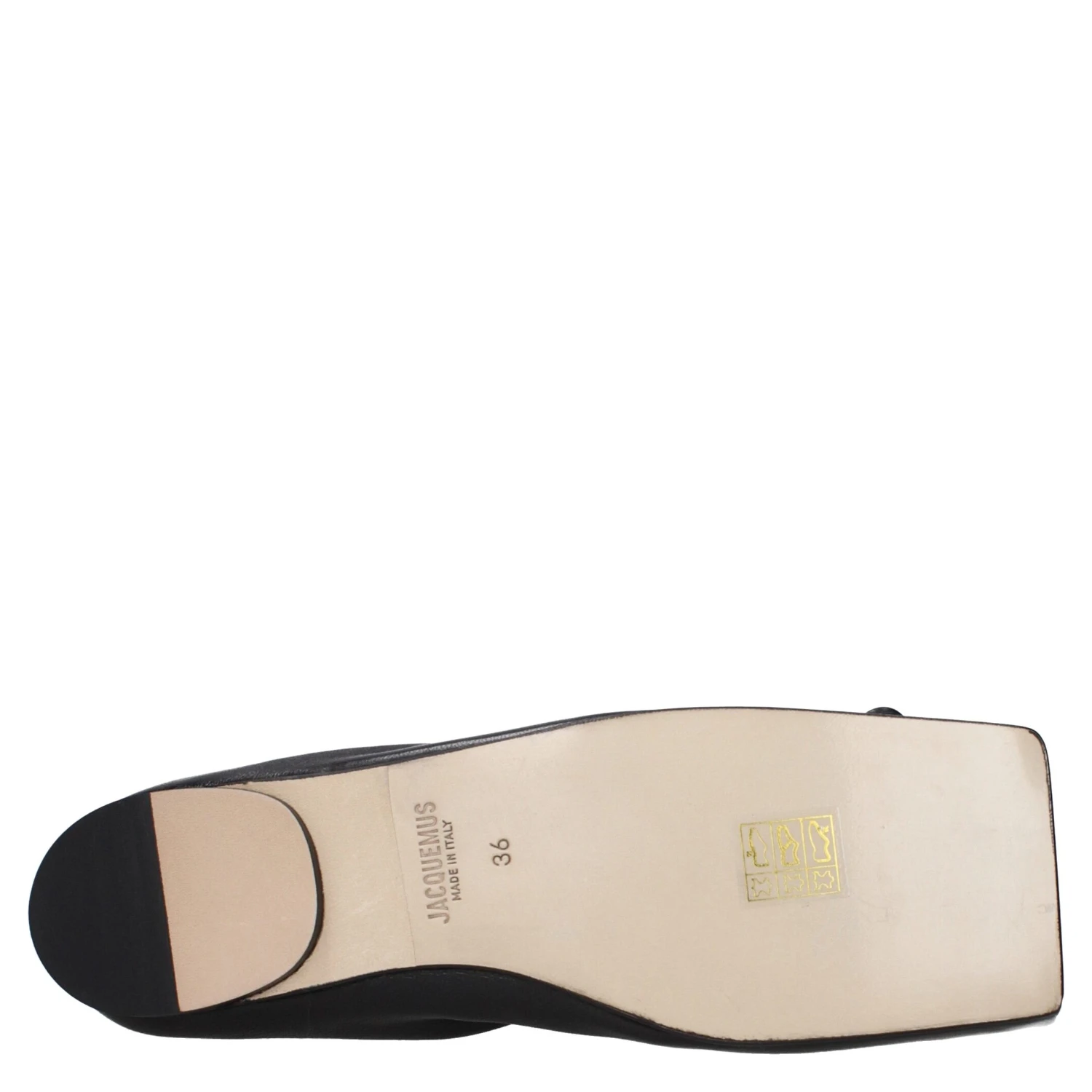 Black Leather Ballet Flats