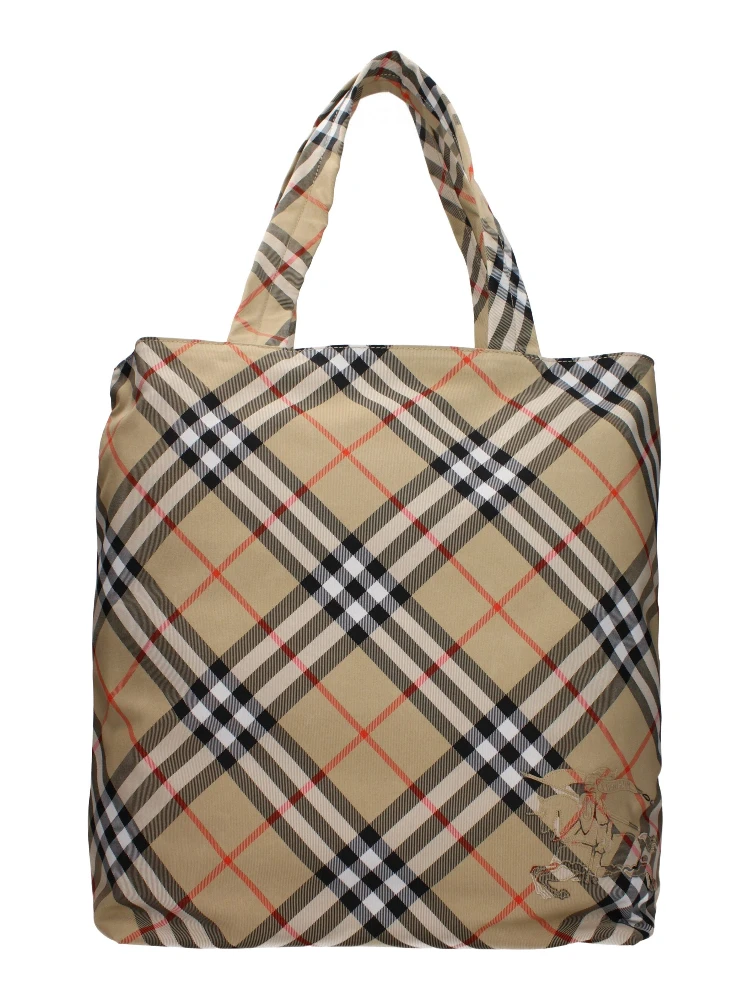 Beige Fabric Shoulder Bag