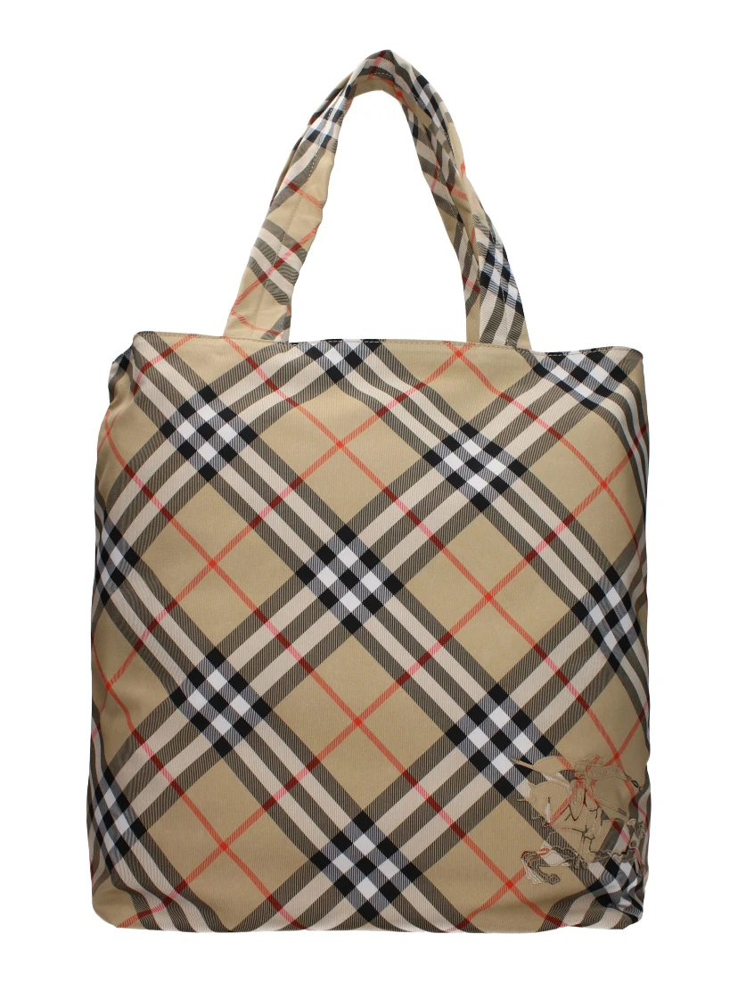 Beige Fabric Shoulder Bag