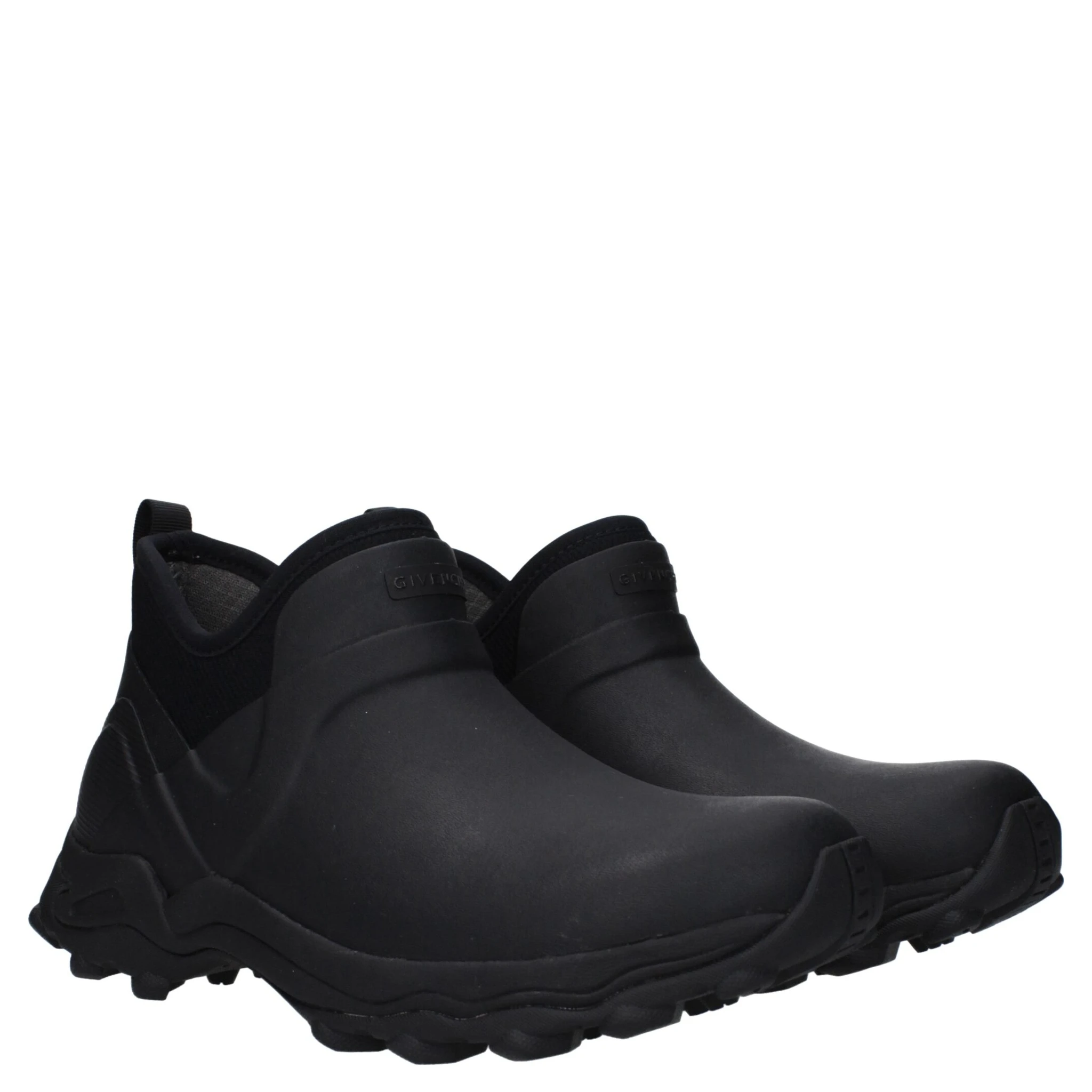 جزمة كاحل سوداء من القطن