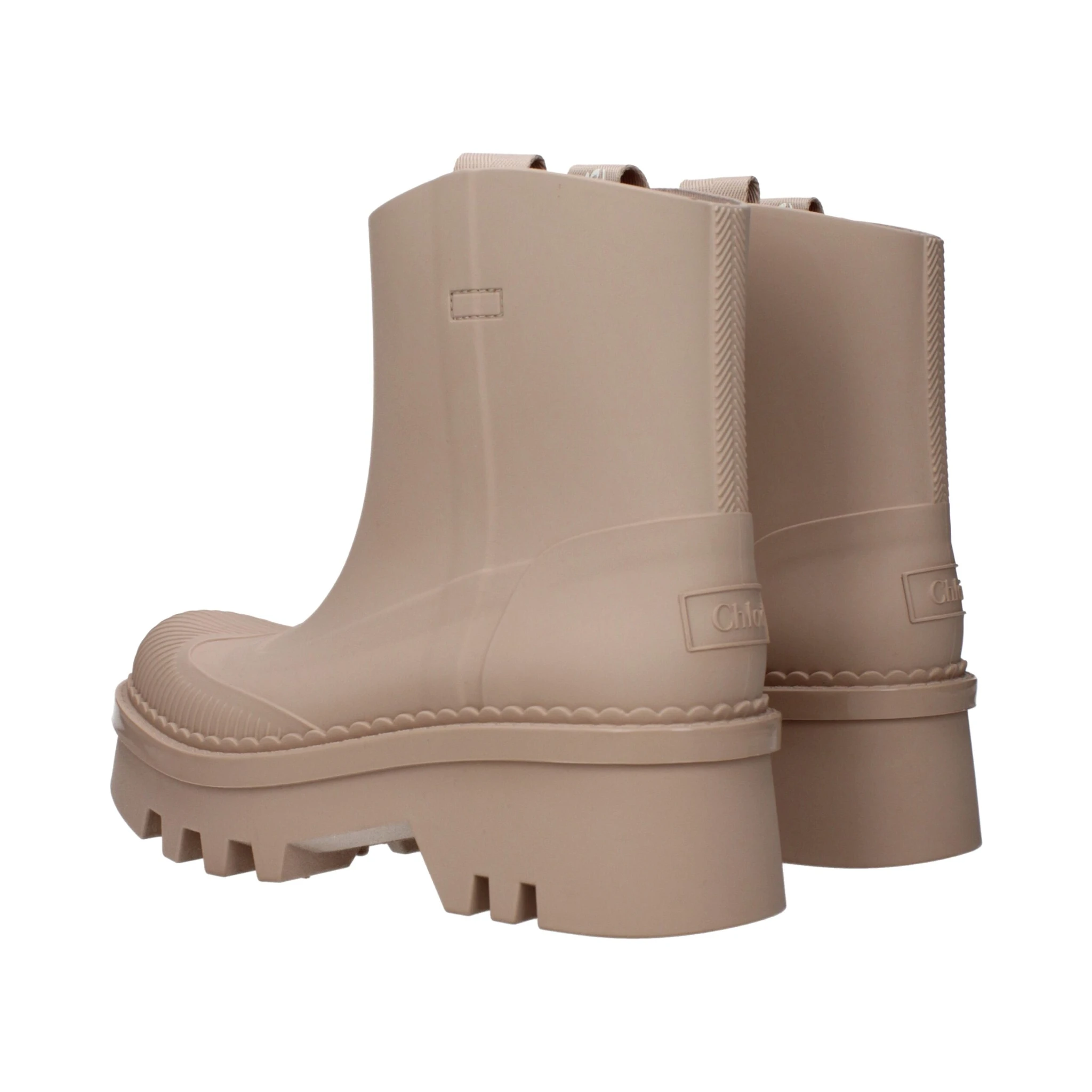 Pink Cotton Ankle Boots