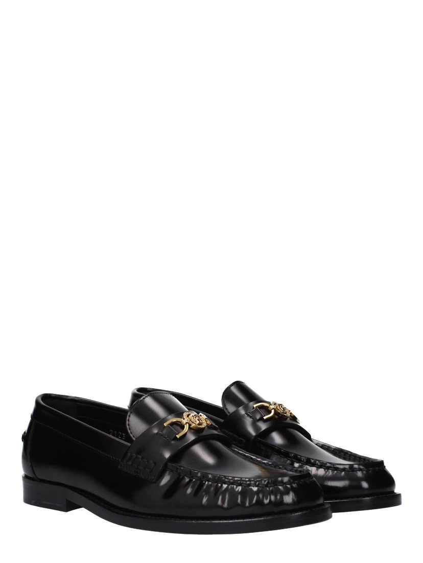 حذاء لوفر أسود من الجلد سهل الارتداء