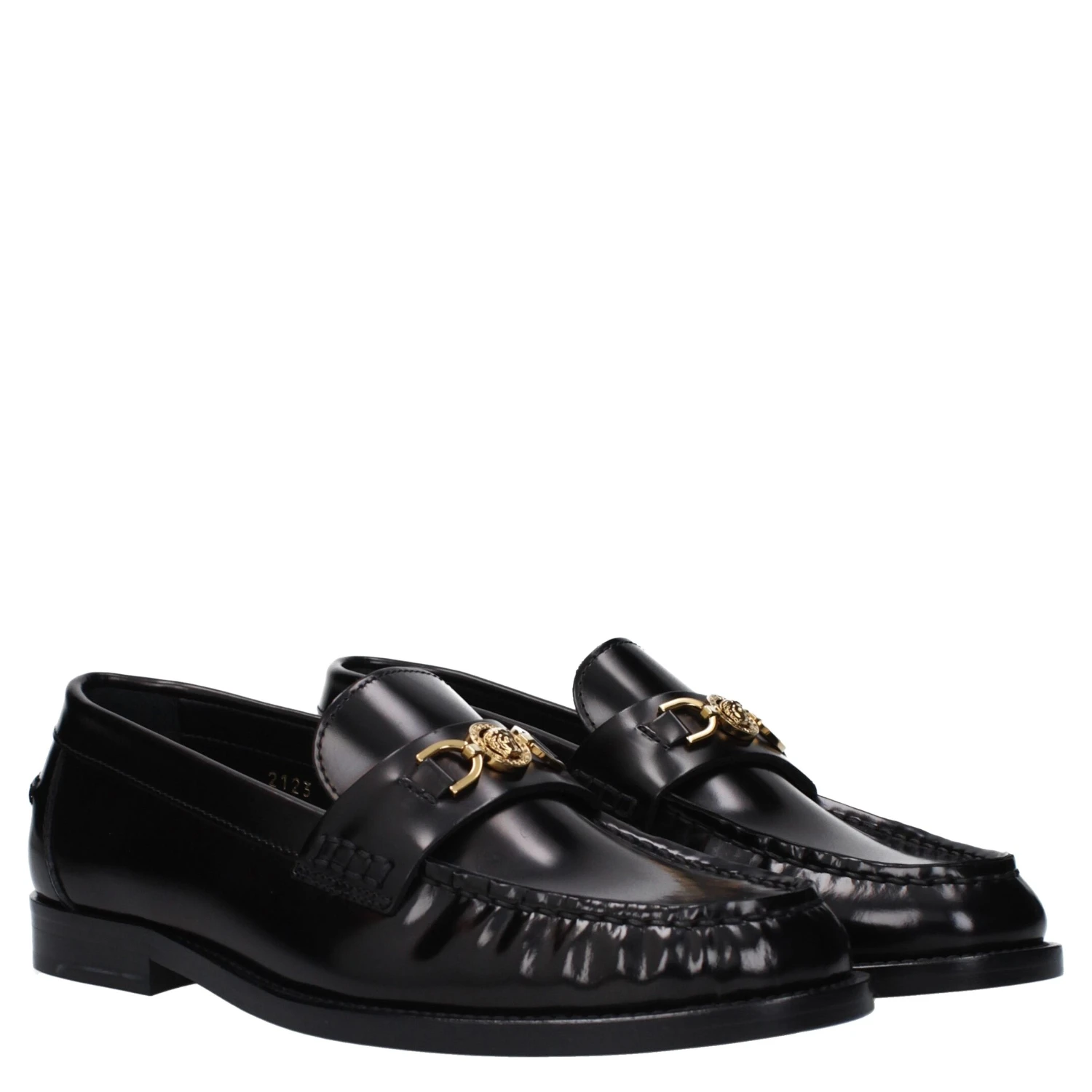 Black Leather Slip-On Loafers