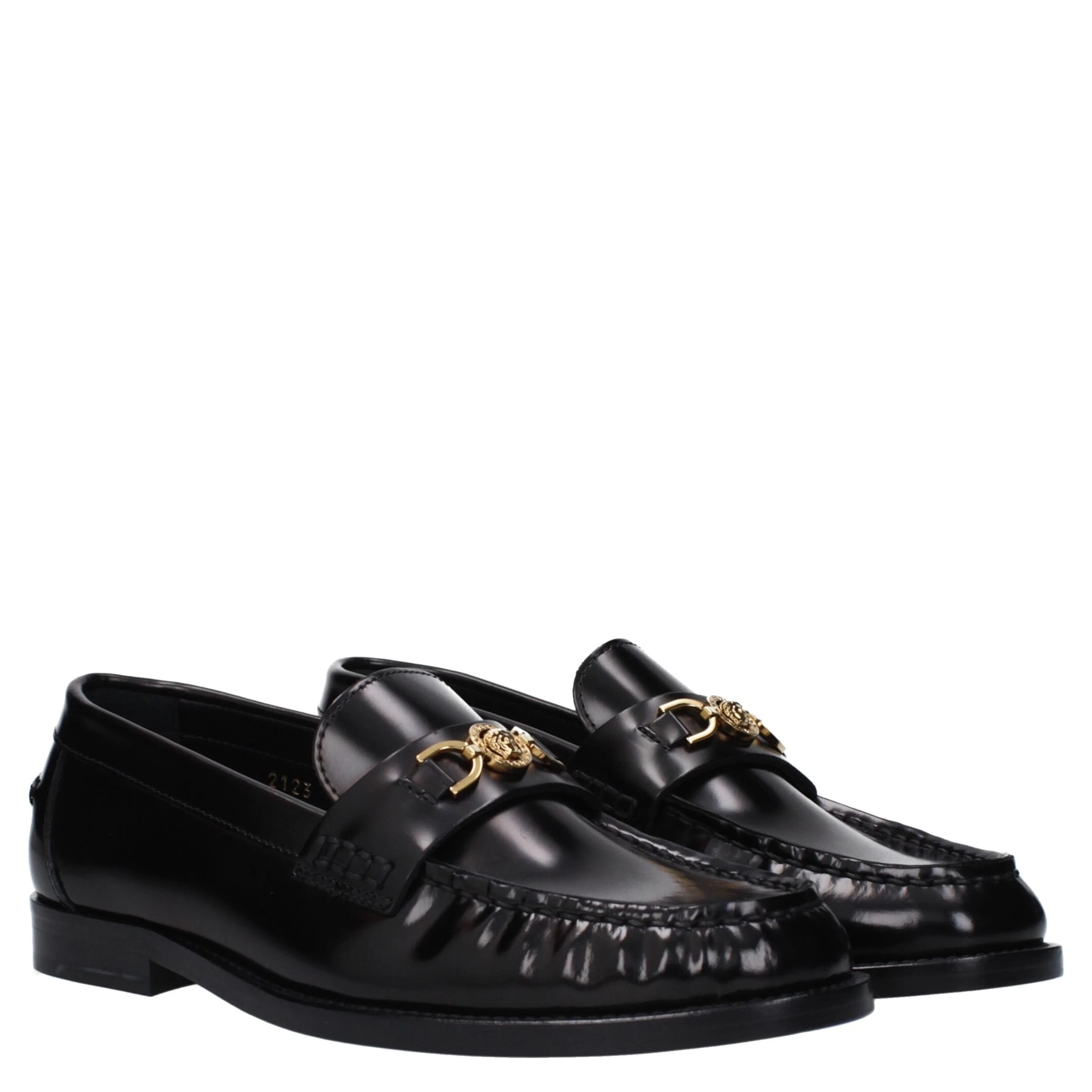 حذاء لوفر أسود من الجلد سهل الارتداء