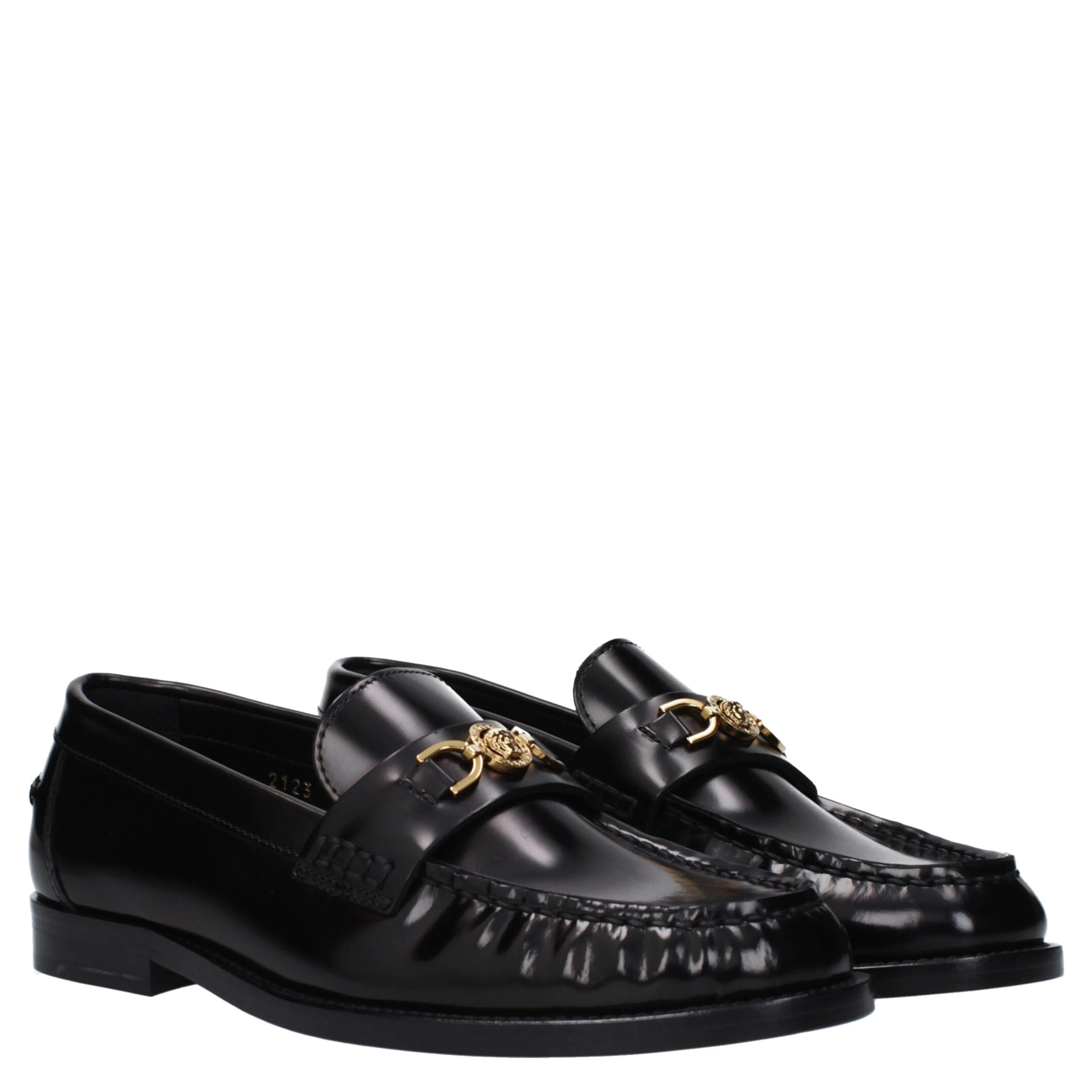 Black Leather Slip-On Loafers