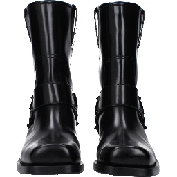 Black Leather Ankle Boots