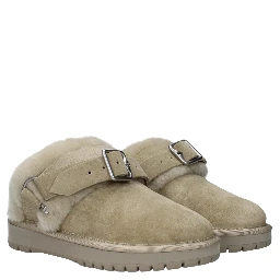 Green Leather Slippers