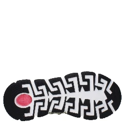 Green Fabric Low Top Sneakers