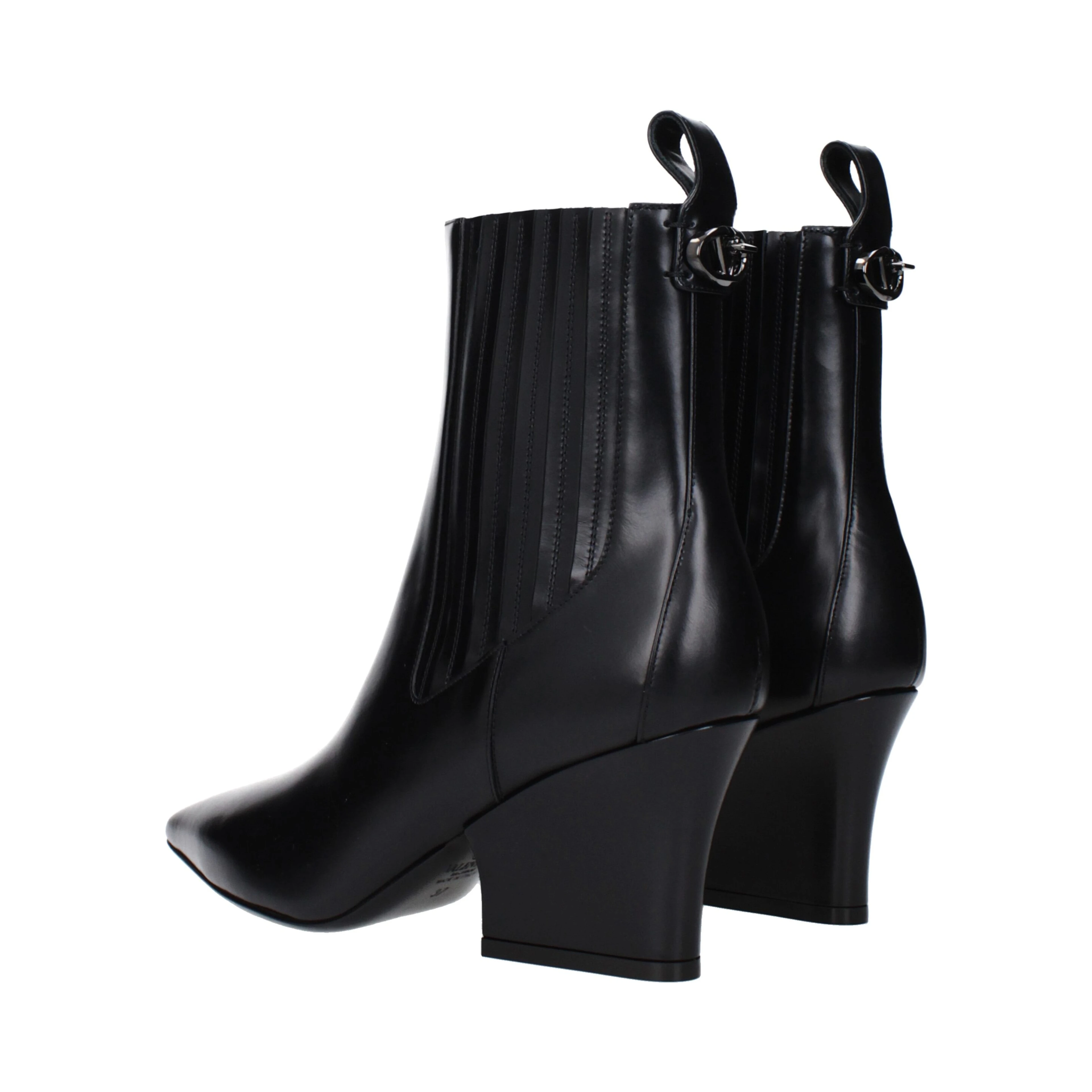 Black Leather Ankle Boots