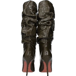 Green Leather Boots