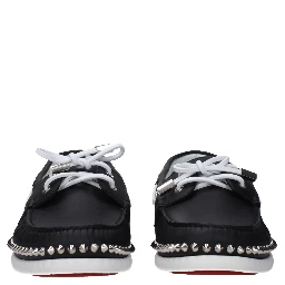 Black Leather Slip-On Loafers