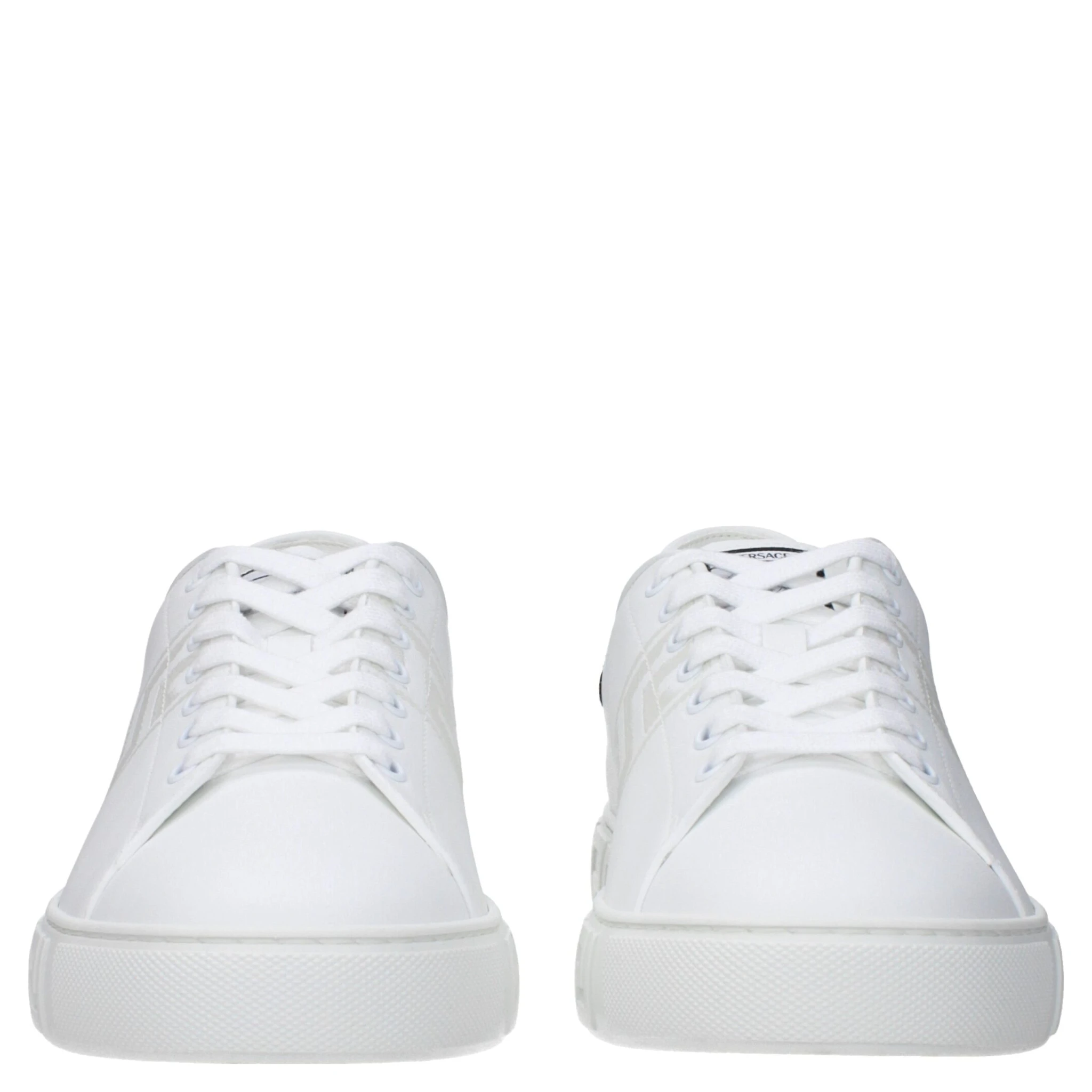 White Leather Low Top Sneakers