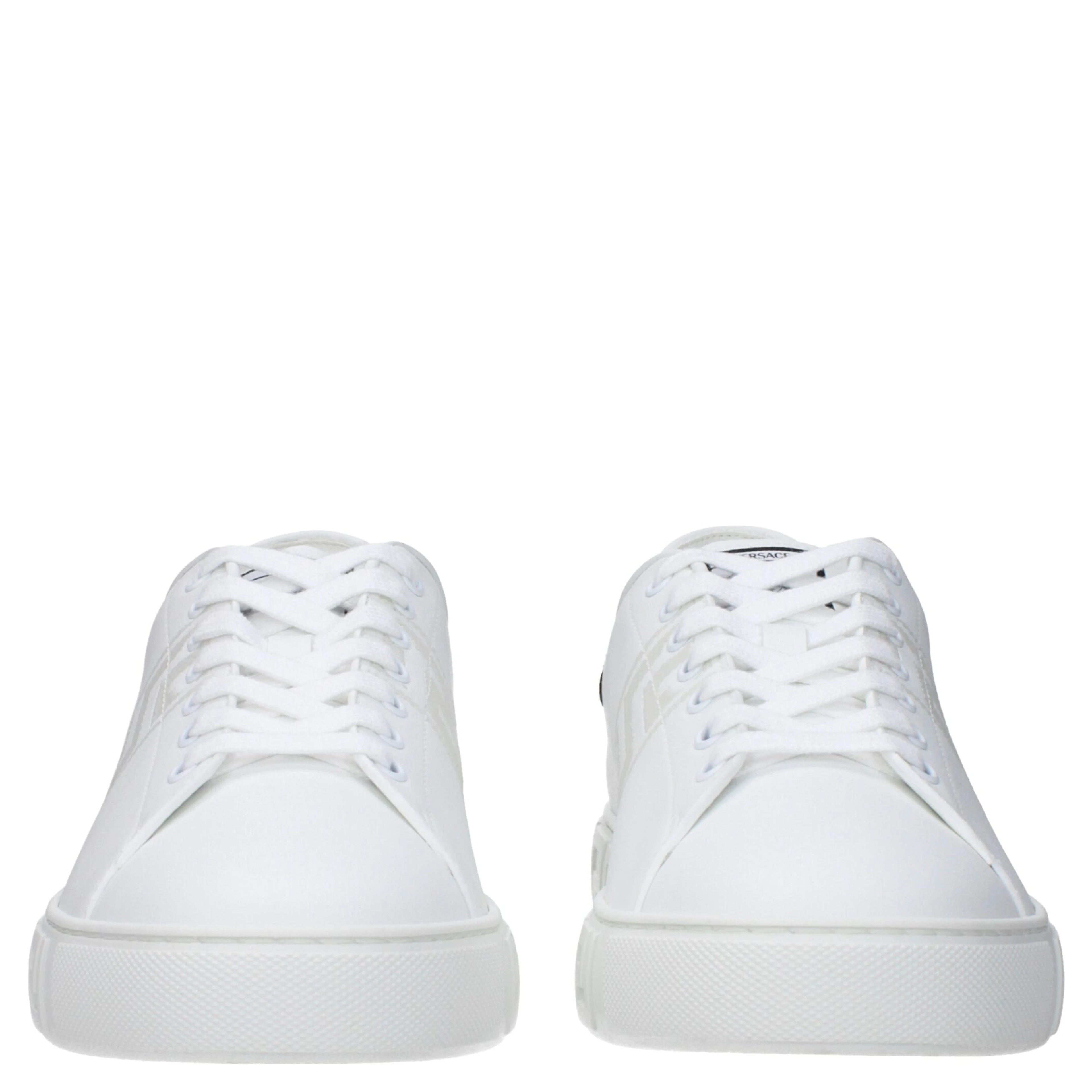 White Leather Low Top Sneakers
