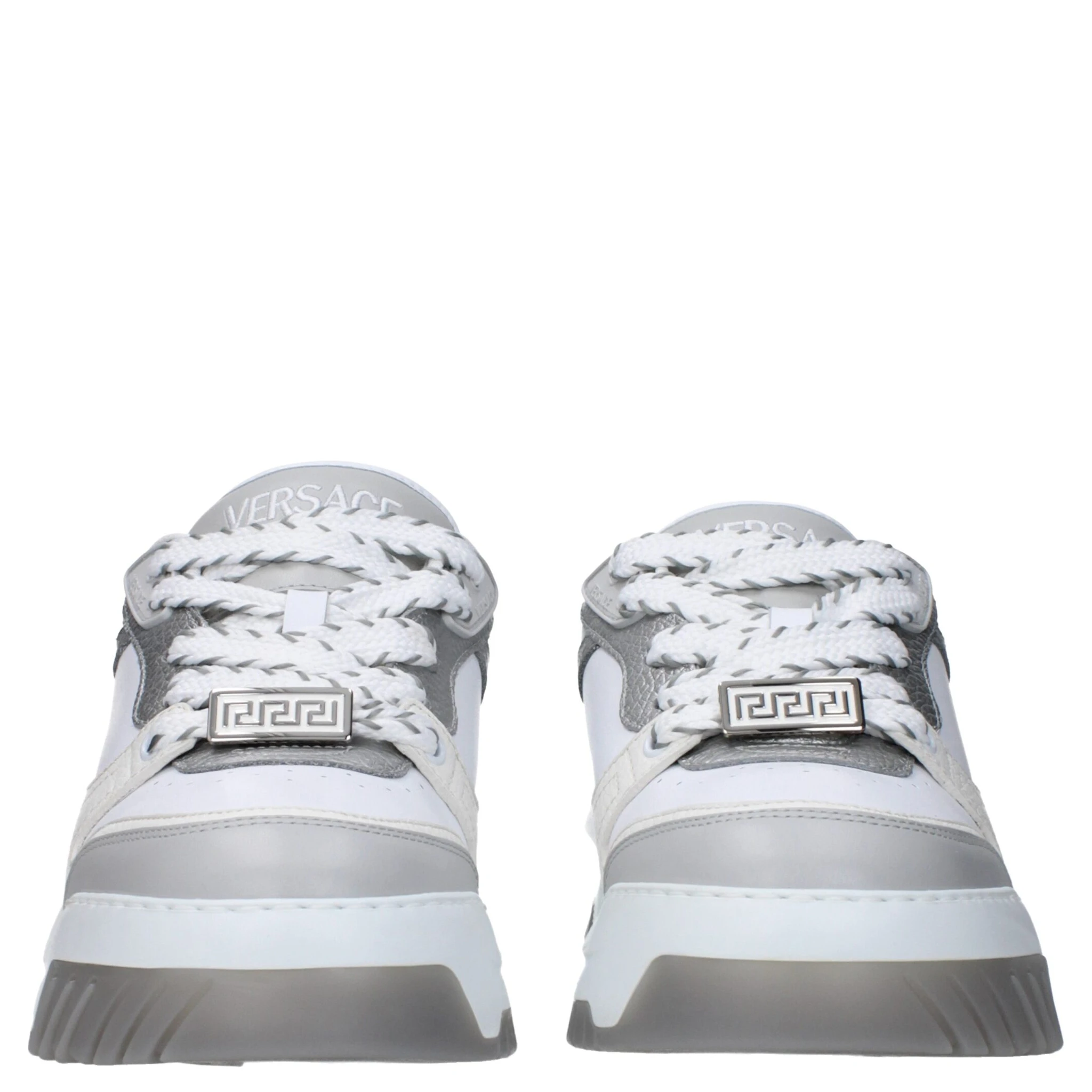 White Leather Chunky Sneakers