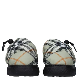 Green Fabric Slip-On Loafers