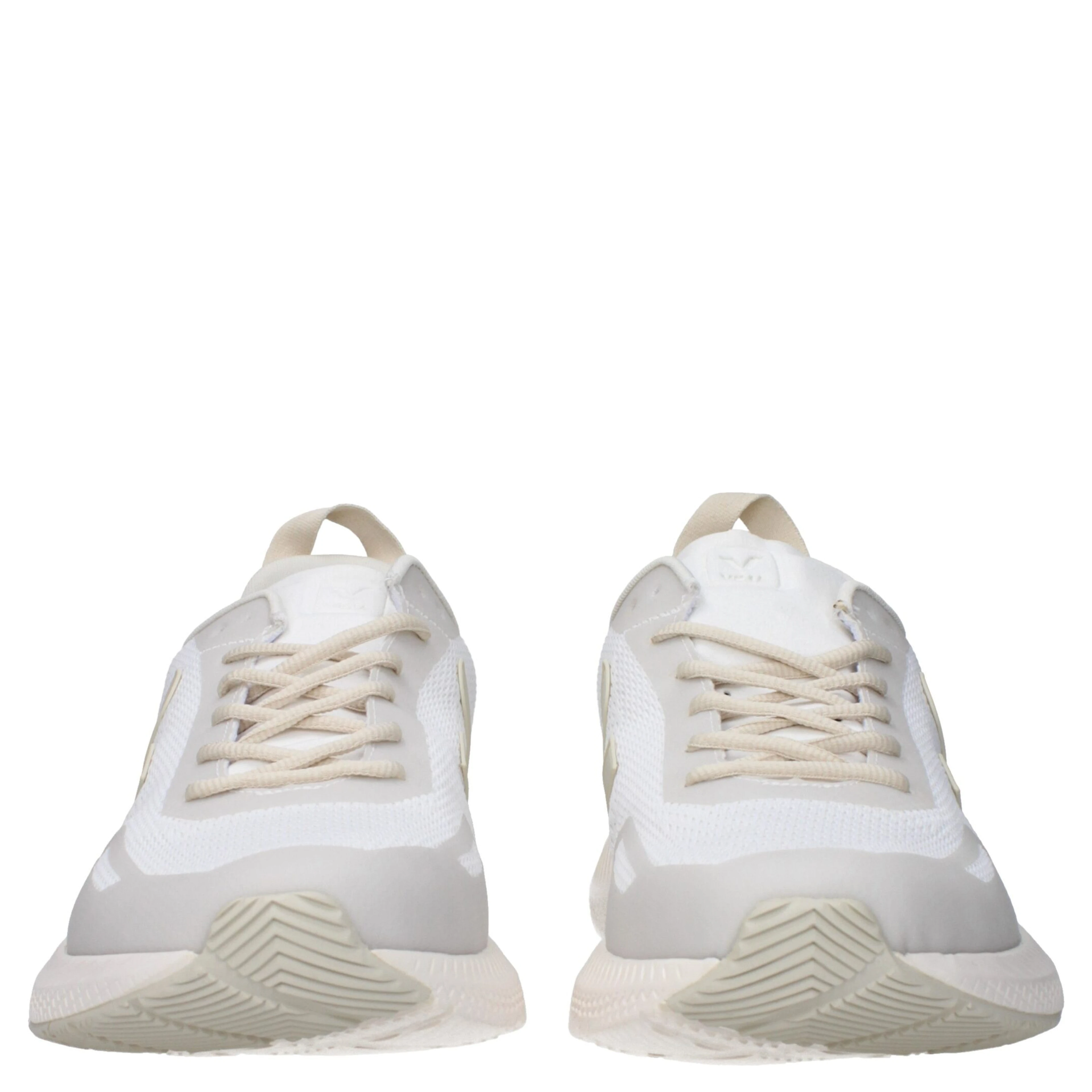 White Fabric Athletic Sneakers