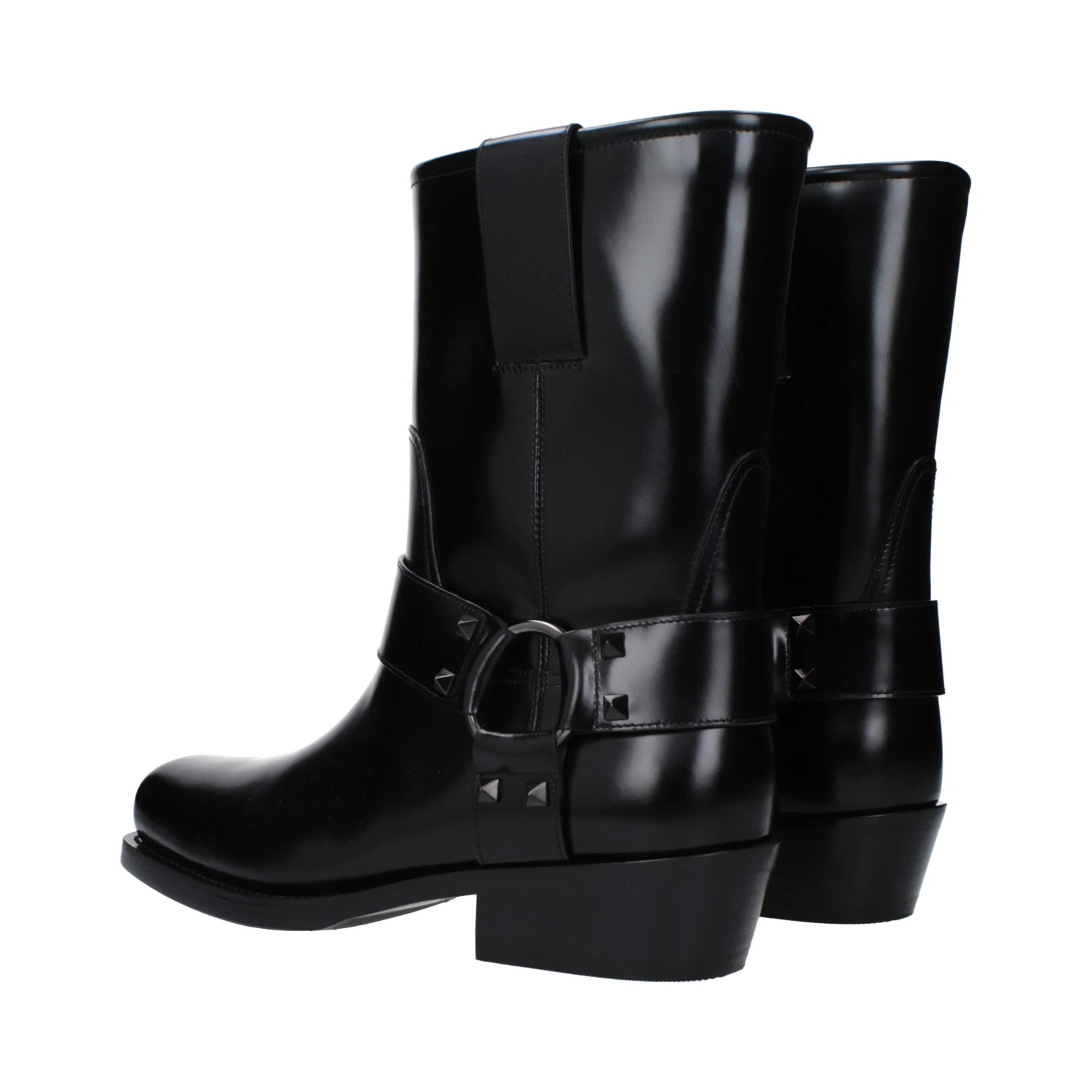 Black Leather Ankle Boots