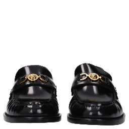 حذاء لوفر أسود من الجلد سهل الارتداء