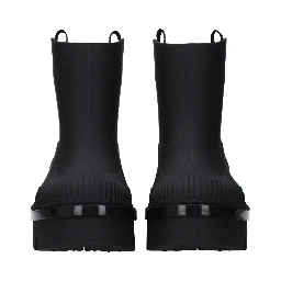 Black Cotton Ankle Boots