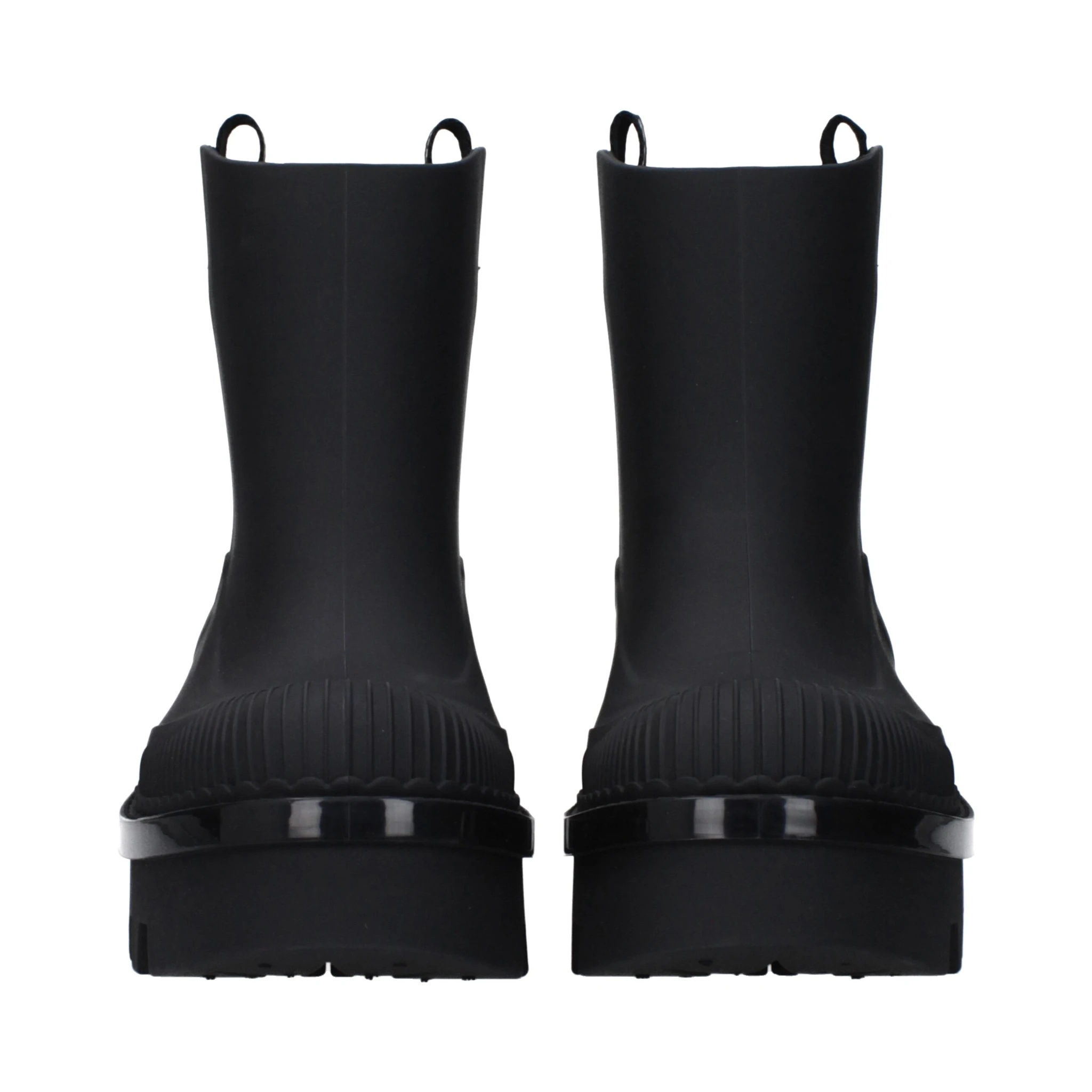 Black Cotton Ankle Boots