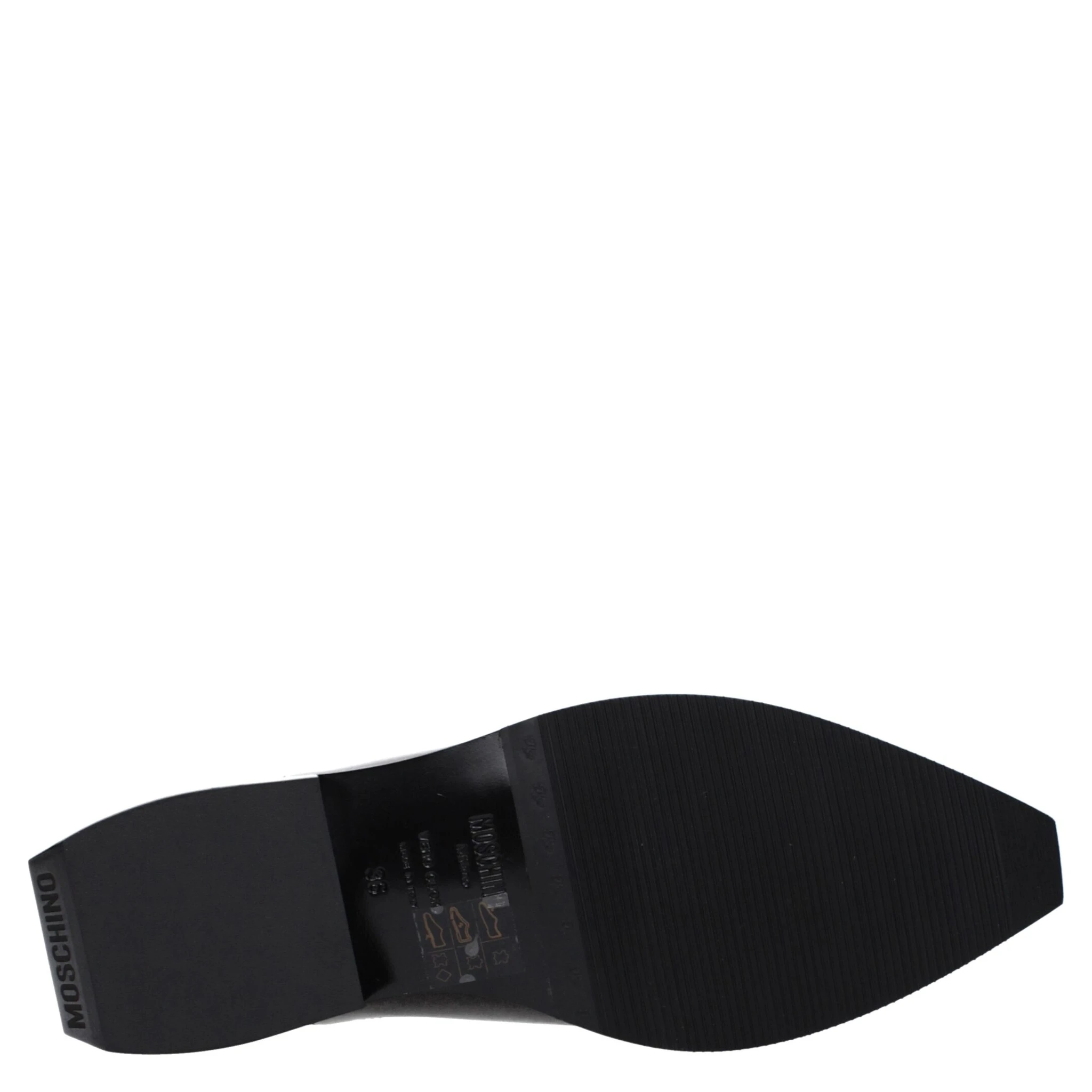 Black Leather Mules