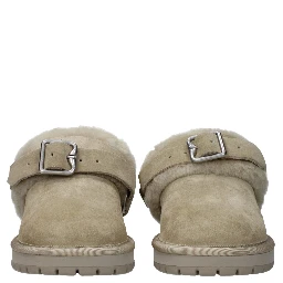 Green Leather Slippers
